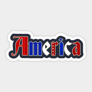 Patriotic America Graphic Sticker